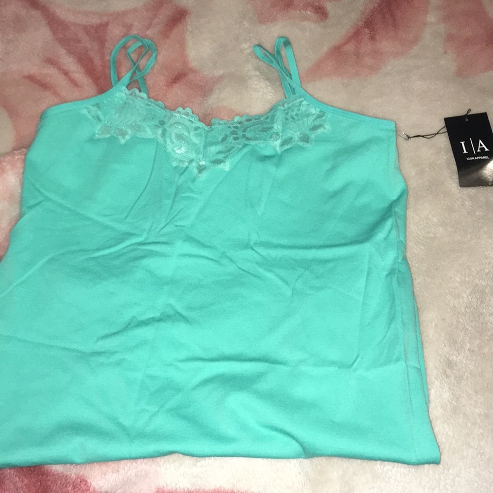 Blue green tank top